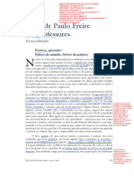 Carta de Paulo Freire Aos Professores