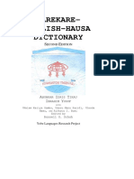 Karai Karai Karekare English Hausa Dictionary Compress
