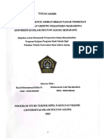 Analisis Land Subsidence Akibat Beban Tanah Timbunan Pada Pembangunan Gedung Pesantren Mahasiswa Universitas Islam Sultan Agung Semarang