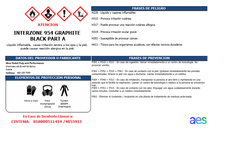 Peligros y Precauciones de Interzone 954 | PDF | Toxicología ...