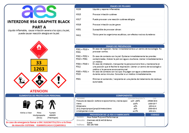 Interzone 954 Graphite Black Part A | PDF | Toxicología ...