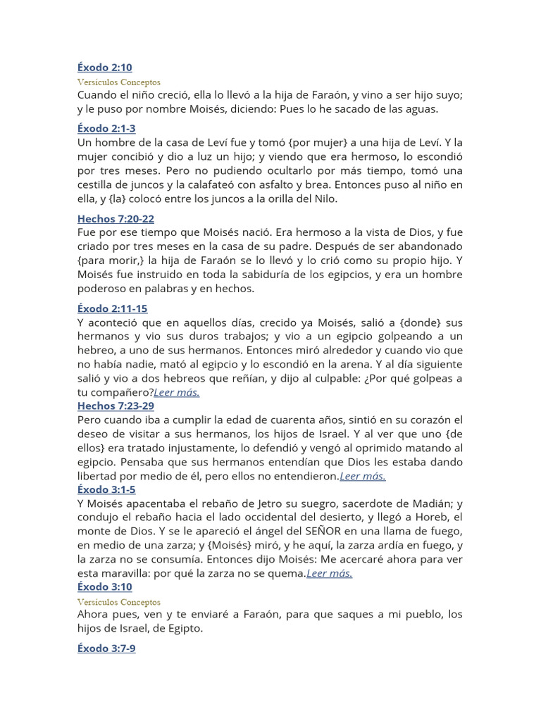 éxodo 2 Cate Pdf Libro Del éxodo Moisés