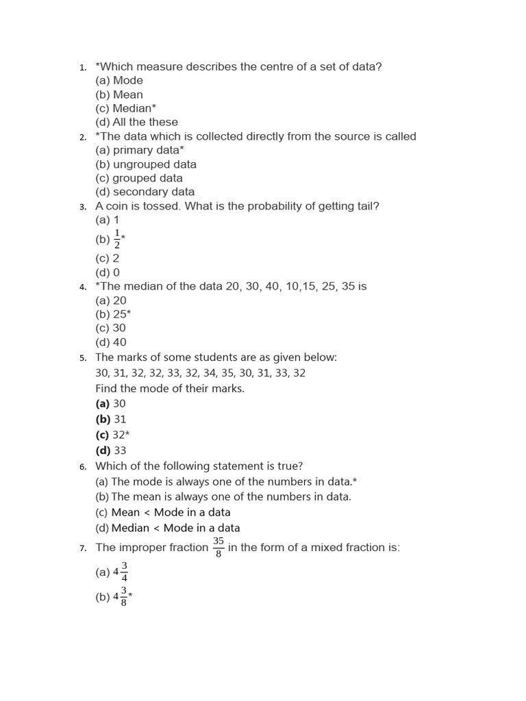 Data and Fraction | PDF | Mean | Statistics