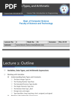 Fall 23-24-Lecture 2 DataTypesOperators