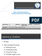 Fall 23-24lecture 5 Arrays