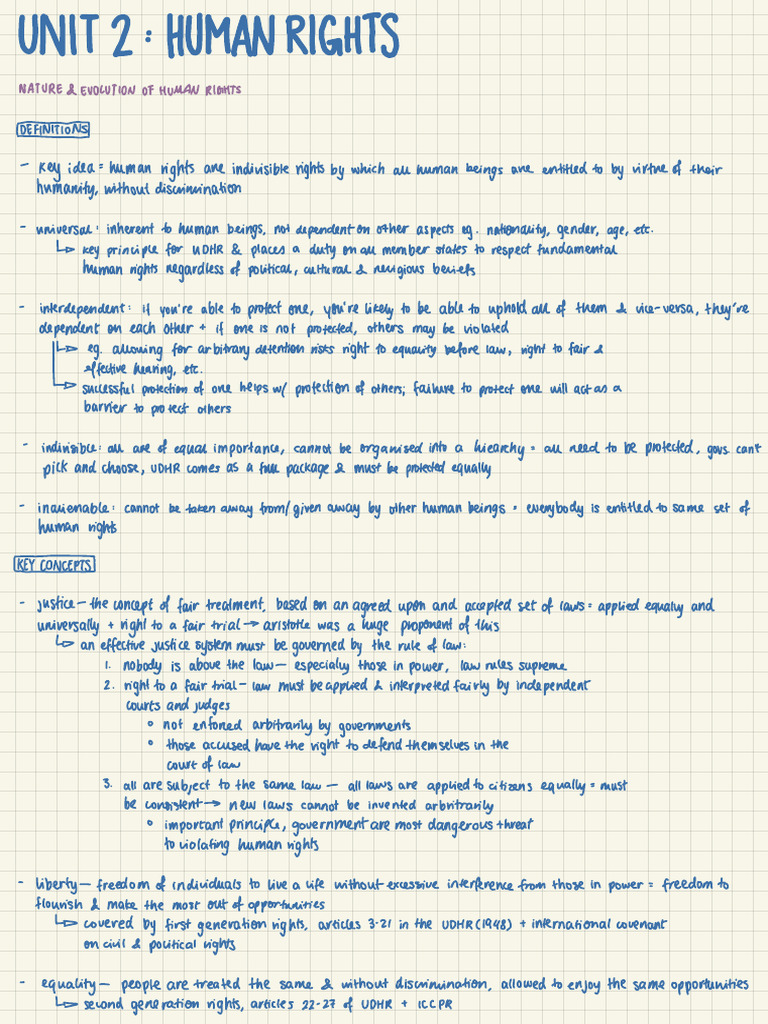Unit 2 - Human Rights | PDF | Human Rights | European Convention On ...