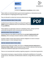 Type of Carbon Credits