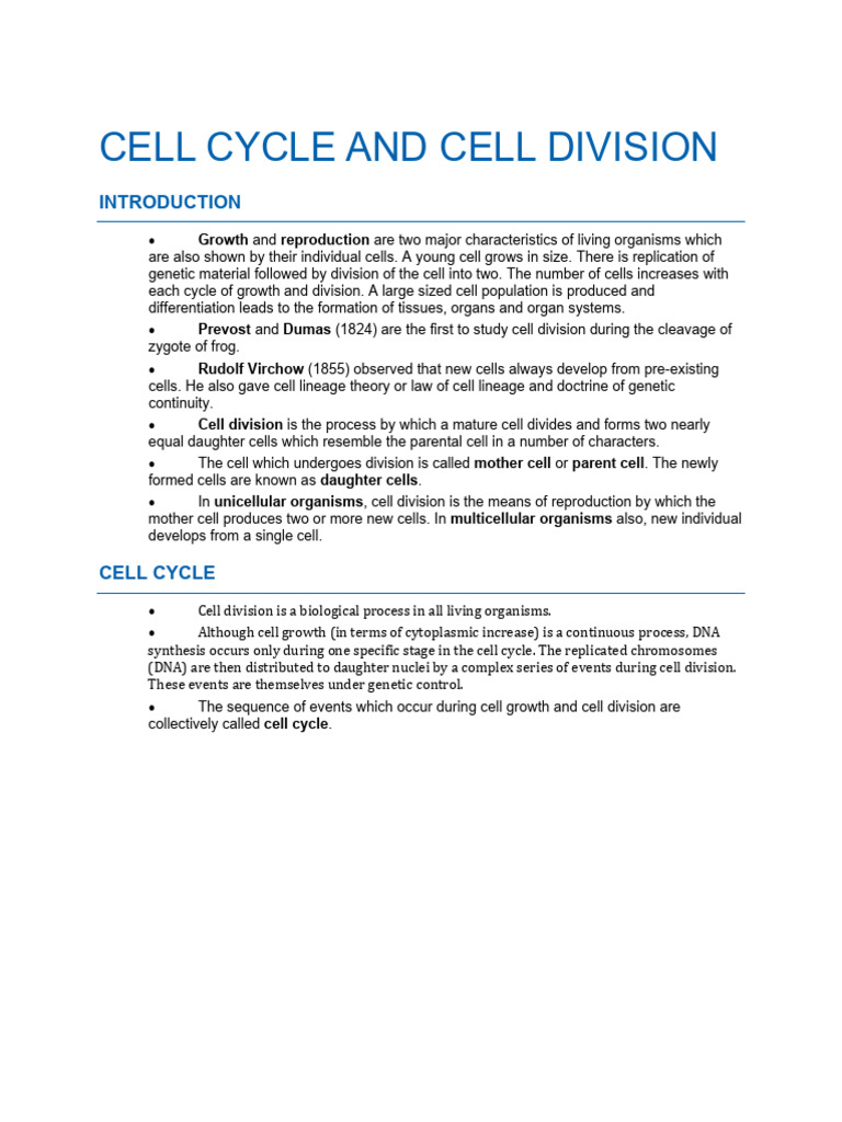Understanding Cell Cycle and Division | PDF | Meiosis | Mitosis