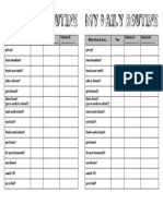 Daily Routines (WORKSHEET)