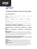 Formato de Historia Clínica PREGRADO