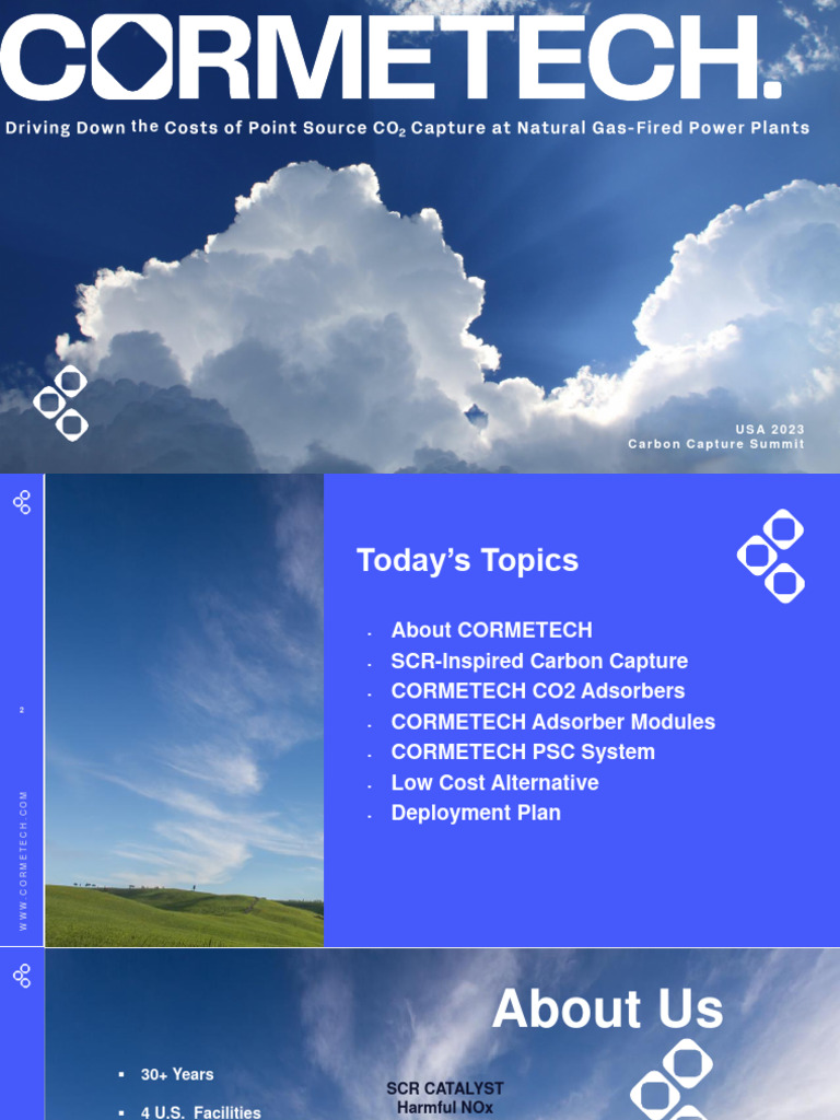 CORMETECH's CO2 Capture Innovations | PDF | Adsorption | Carbon Capture ...