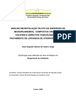 Análise em Instalação Piloto Da Dispersão de Microrganismos, Compostos Organicos Voláteis e Aspe - 0