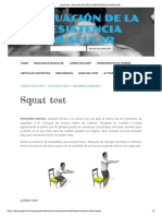 Squat Test - EVALUACIÓN DE LA RESISTENCIA MUSCULAR