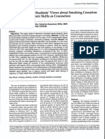 Australian Dental Students' Views About Smoking Cessation Counseling and Their Skills As Counselors