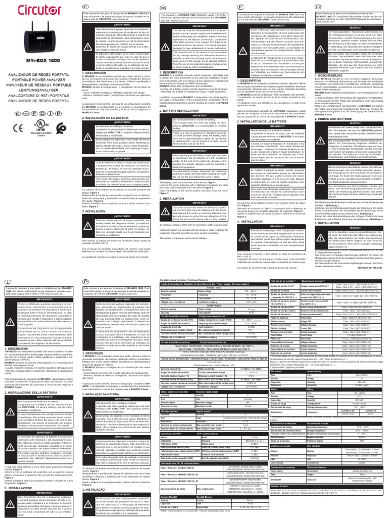 Guide d'installation MYeBOX 1500 | PDF | Sciences physiques | Grandeur ...
