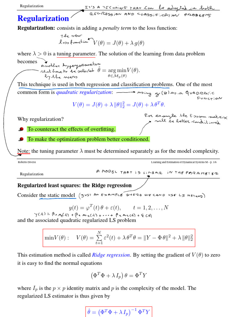 09 Regularization | PDF | Regression Analysis | Statistics