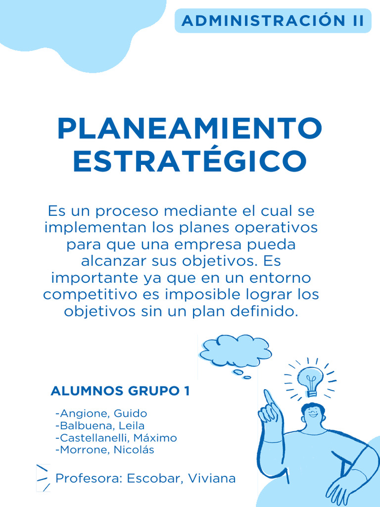 Planeamiento Estratégico Pdf Planificación Business