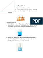 GR 6 Laboratory Apparatus Data Sheet