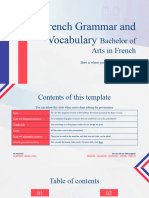 French Grammar and Vocabulary - Bachelor of Arts in French by Slidesgo