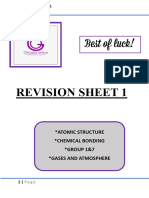 Revision Sheet 1 Edexcel