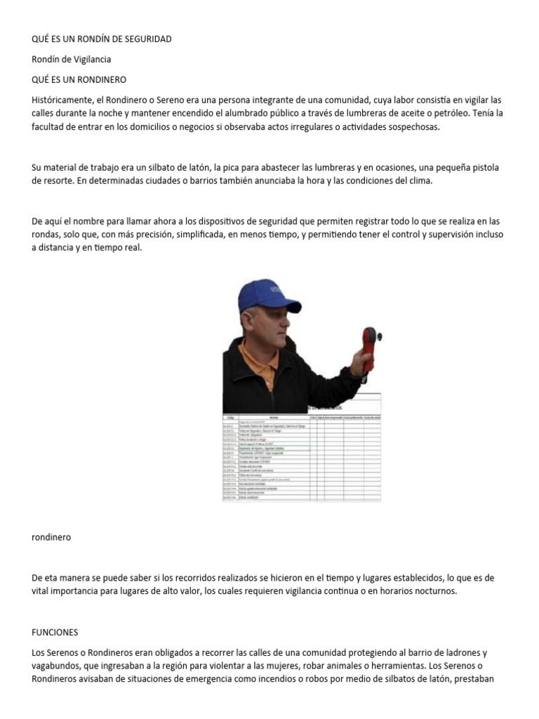 Qué es un Rondín de Seguridad | PDF | Business | Guardia de seguridad