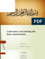 Laboratory Test During The Dam Construction