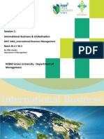 Session 1 - International Business Globalization