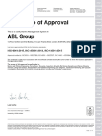 ABL Group Integrated ISO 9001 - 14001 - 45001 Certificate