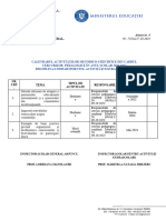 Calendar Activitati Cercuri Pedagogice Extrascolare