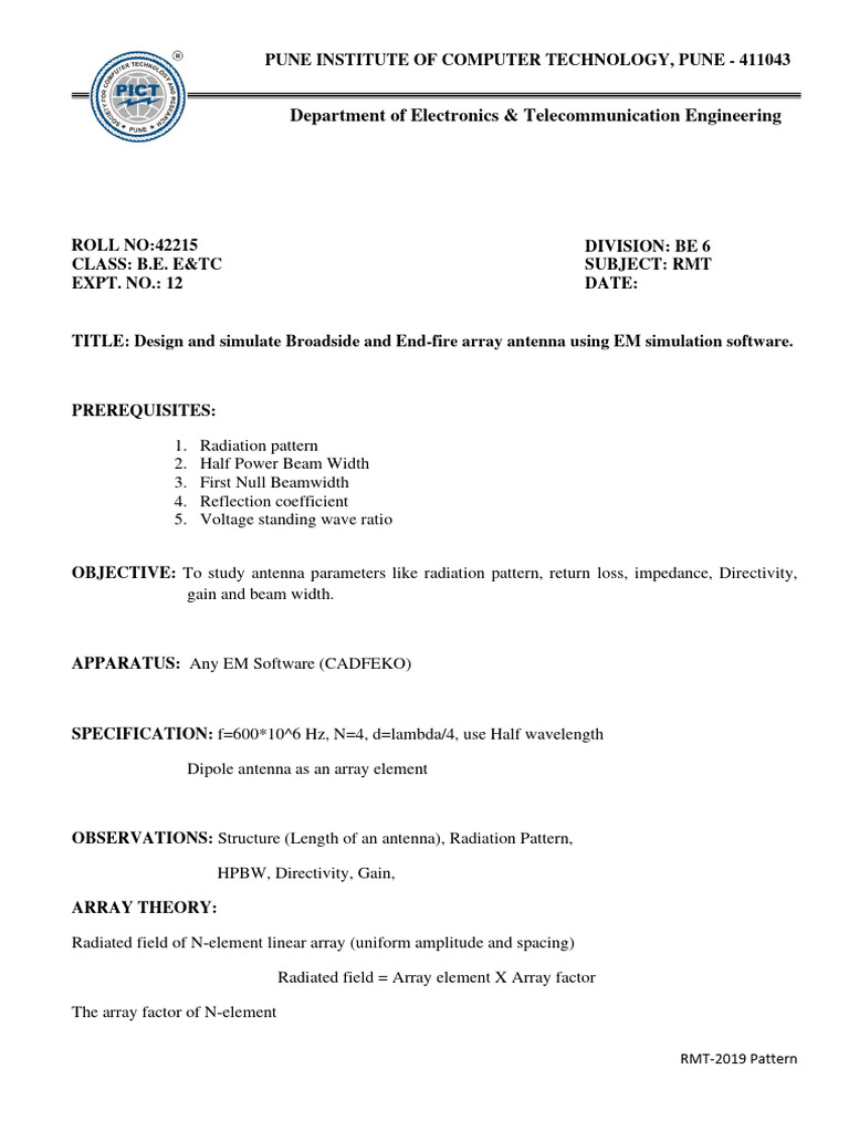12. Broadside and End-fire Array (1) | PDF | Antenna (Radio) | Wireless