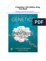 Concepts of Genetics 12th Edition Klug Test Bank