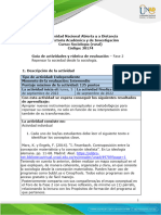 Guía de Actividades y Rúbrica de Evaluación - Unidad 1 - Fase 2 - Repensar La Sociedad Desde La Sociología