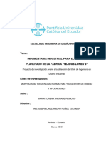 Tema: Indumentaria Industrial para El Área de Planchado de La Fá Brica "Tejidos Loren S"