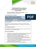 Guia de Actividades y Rúbrica de Evaluación - Unidad 1 - Fase 2 - Anatomía de Las Aves y Su Aplicación