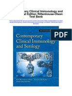 Contemporary Clinical Immunology and Serology 1st Edition Rittenhouse Olson Test Bank