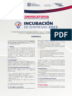 Convocatoria Incubadora 2023