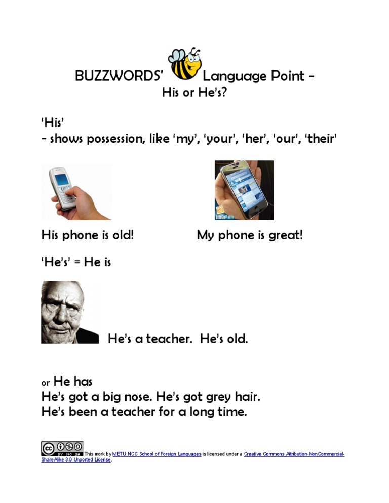 Understanding 'His' vs. 'He’s' Usage | PDF | Languages