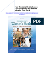 Contemporary Womens Health Issues For Today and The Future 5th Edition Kolander Test Bank
