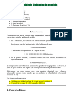 Conversión de Unidades de Medida APUNTES TEORICOS