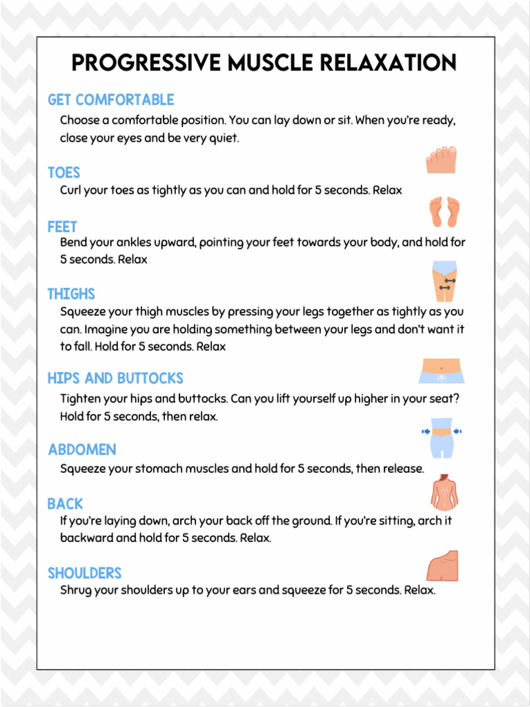 Progressive Muscle Relaxation | PDF | Foot | Arm