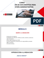 SESIÓN 1-CURSO Redacción de Documentos para La Gestión Administrativa