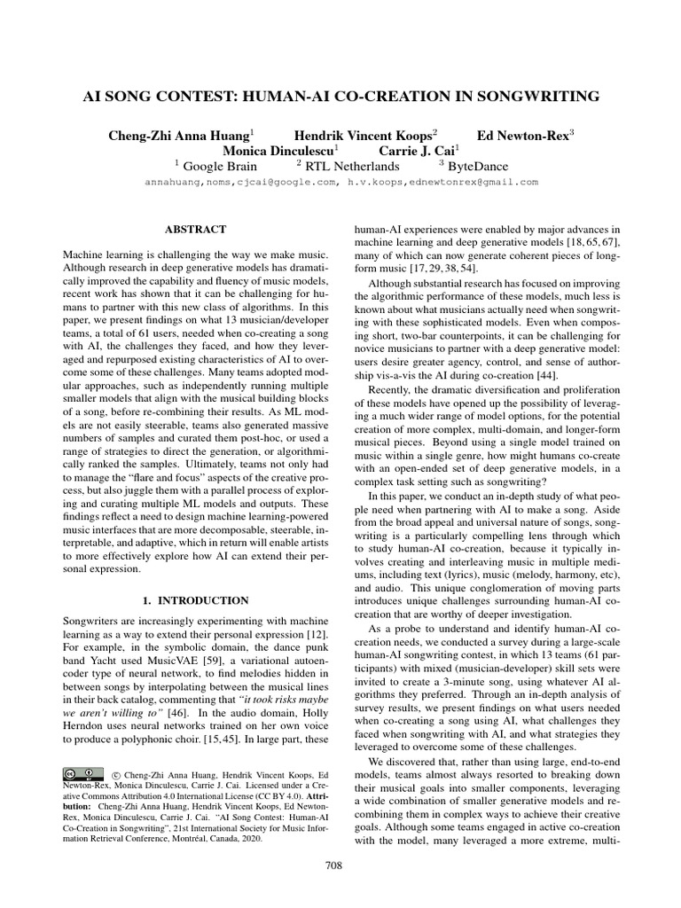 Ai song contest human ai co creation in songwriting pdf artificial
