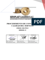 Procedimiento de Control de Calidad Del Servicio