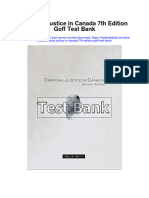 Criminal Justice in Canada 7th Edition Goff Test Bank