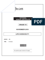 Life Sciences p1 Gr10 QP Nov2019 - Eng D