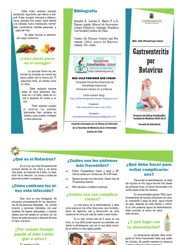 1. Tríptico Rotavirus PDF Diarrea Deshidración