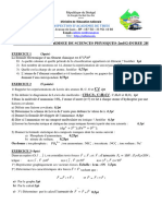 Evaluation Stanardisee de Sciences Physiques-2Nds2-Duree 2H: Inspection D'Academie de Thies