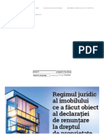 Regimul Juridic Al Imobilului Ce A Făcut Obiect Al Declarației de Renunțare La Dreptul de Proprietate