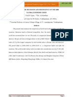 A Study On The Recession and Resurgence of The 2008 Global Sub Prime Crisis