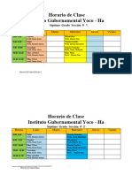 Horario de Clase DE 40 MINUTOS